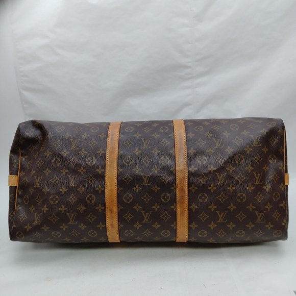 LOUIS VUITTON KEEPALL 60 BANDOULIERE TRAVEL BAG MONOGRAM - Picture 5 of 12